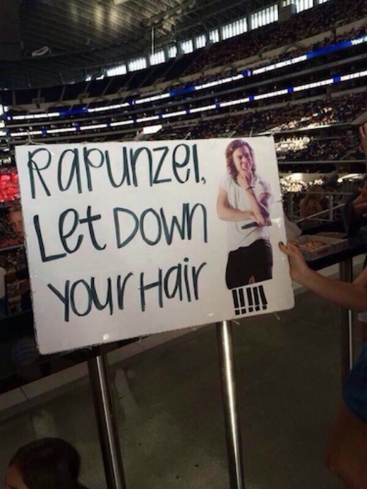 
	
	Mái tóc dài là điểm khiến fan "gục ngã" với Harry Styles. Chính vì vậy, họ không cho phép nàng công chúa tóc dài Rapunzel sở hữu tóc dài hơn Harry.